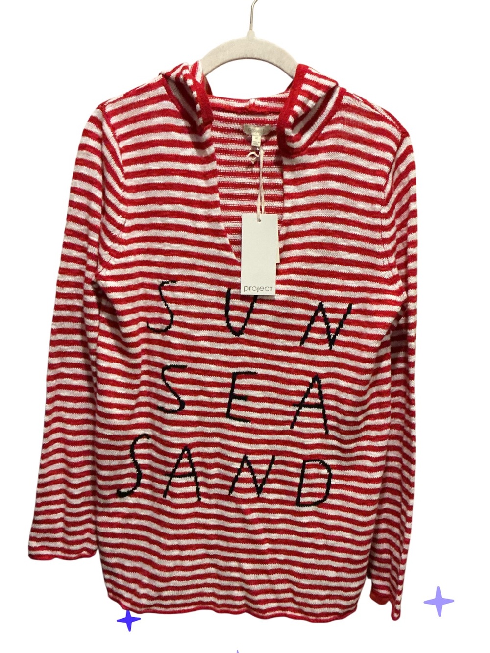 NWT Project Women’s Stripe Pullover Lightweight Hoodie